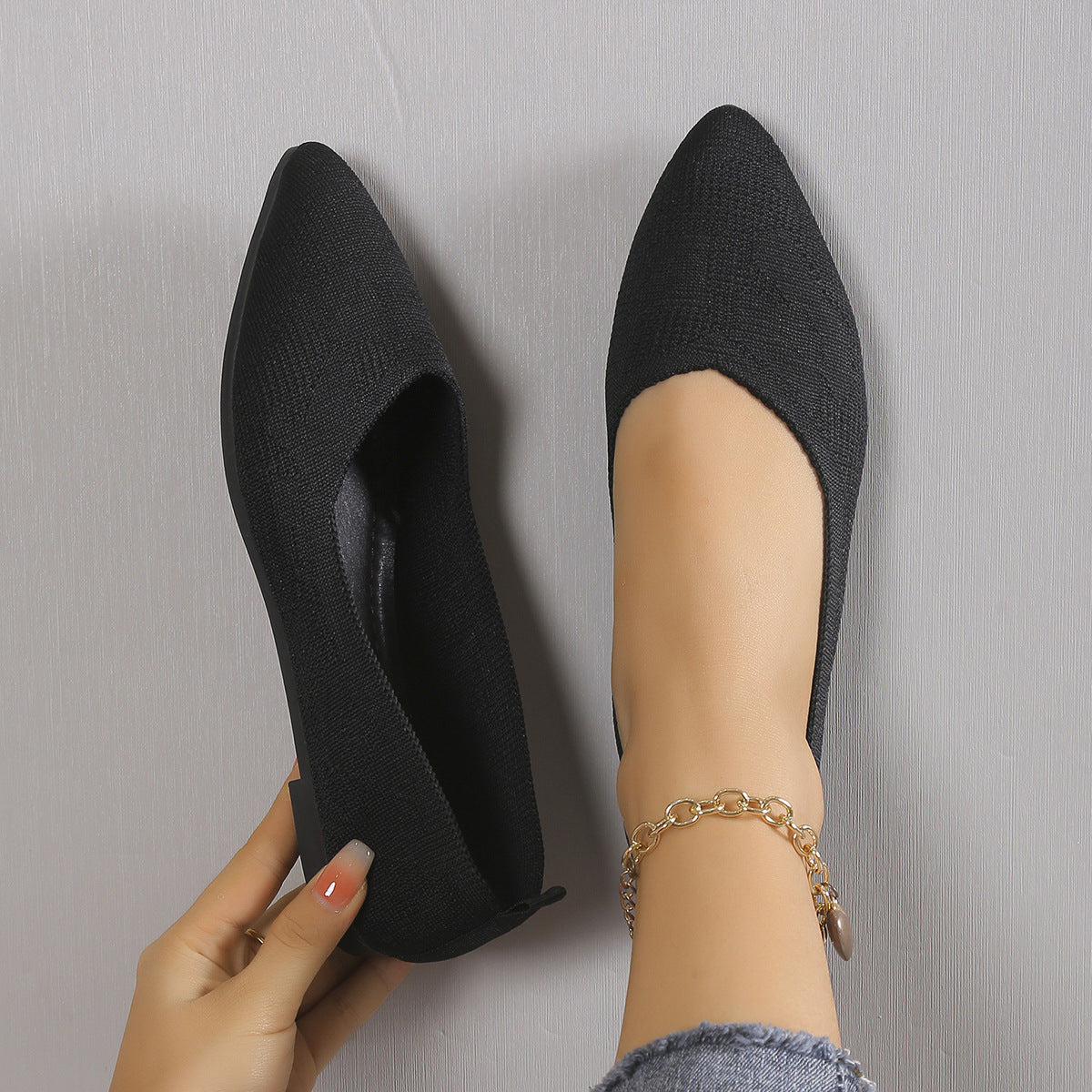 Women's Bottom Pointed Toe Pumps Breathable Soft Women's Shoes