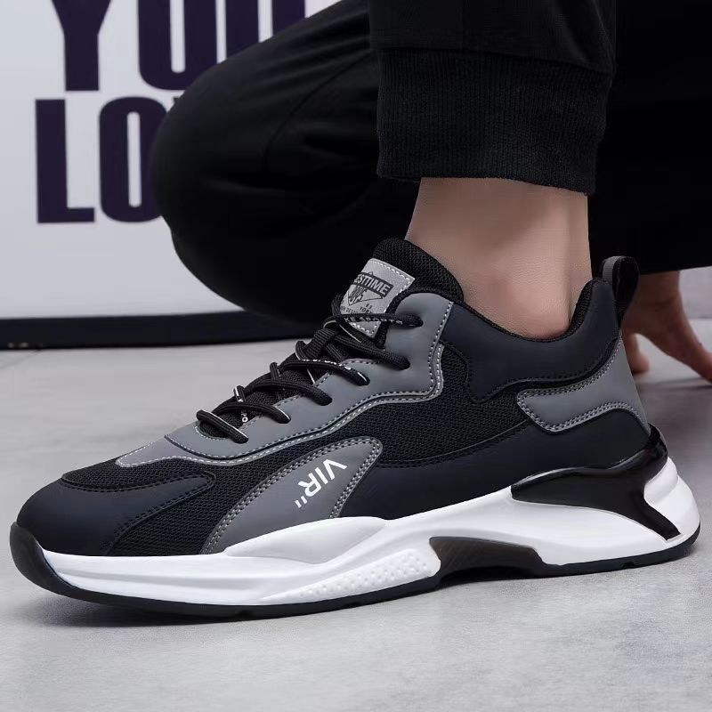 Men's Trendy Breathable Platform Mesh Surface Running Casual Shoes