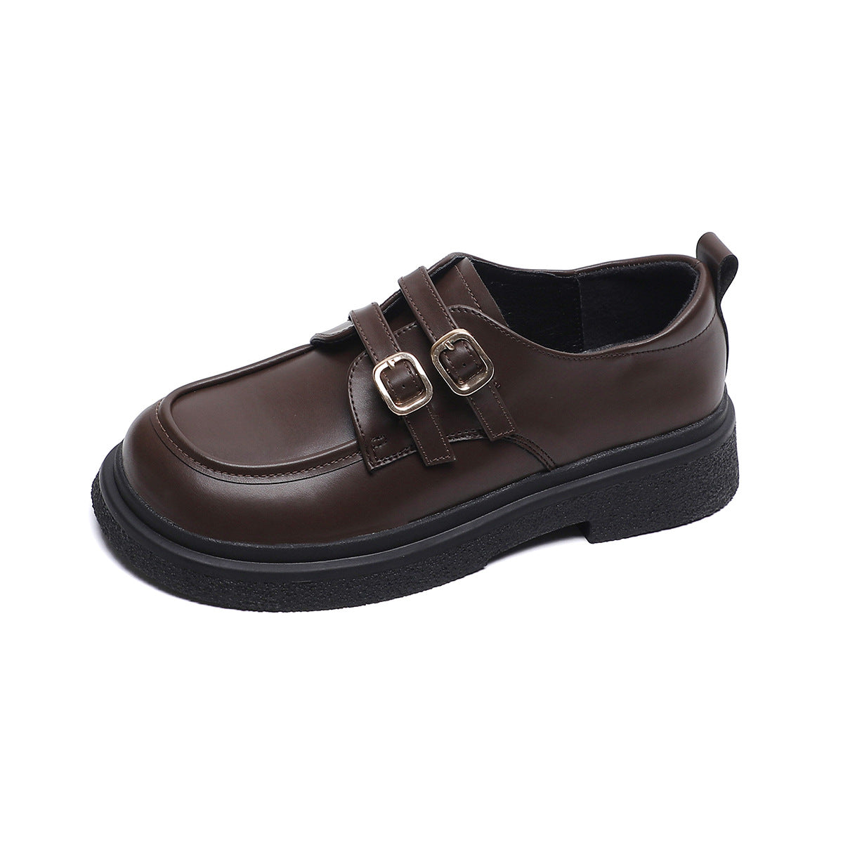 Damen-Loafer im britischen Stil mit Plateau-Retro-Sohle und weicher Sohle