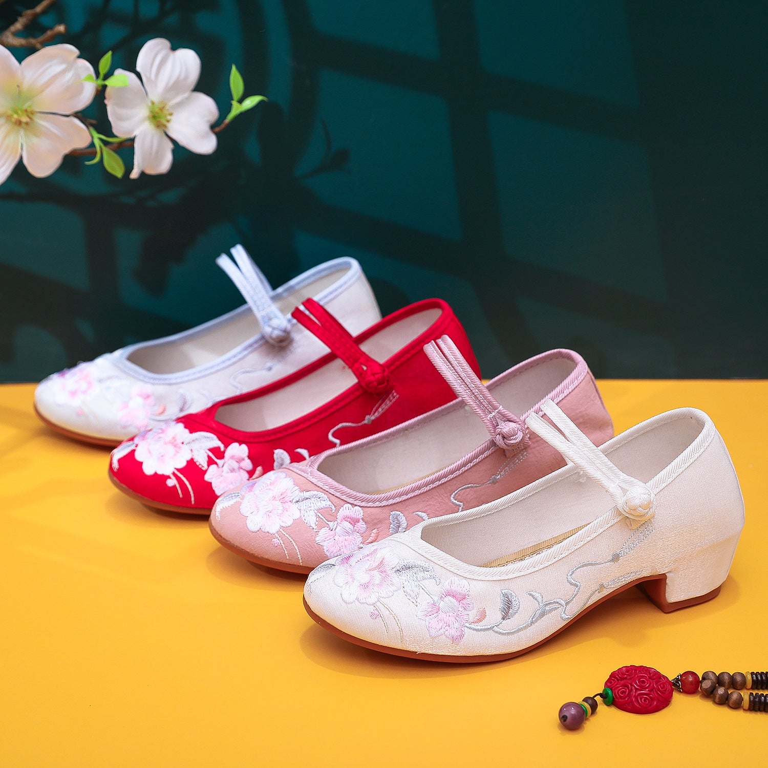 Square With Cheongsam For Han Chinese Clothing Canvas Shoes