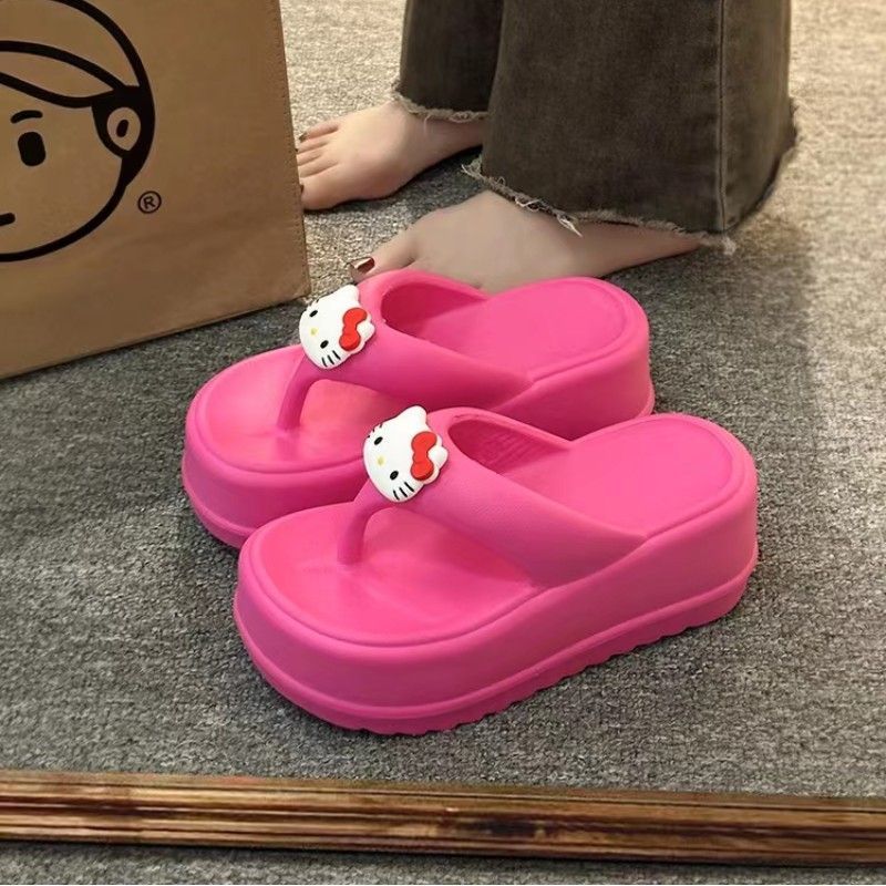 Sandales compensées à plateforme pour femmes, vêtements d'été mignons pour les loisirs