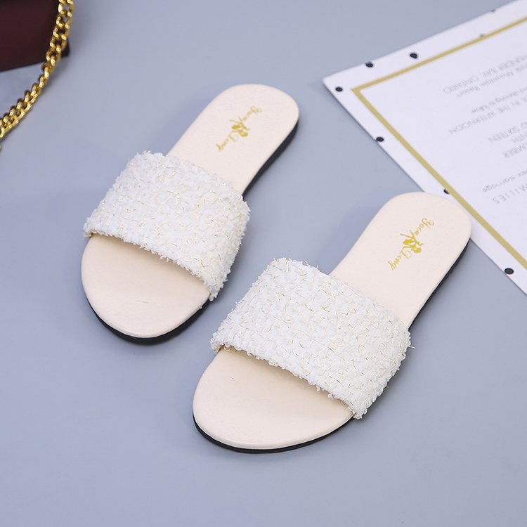 Fairy Style Fashionable One-line Flat Open Toe Sandals