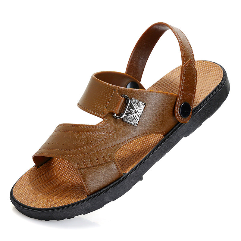 Men's One Two-piece Summer Driving Thick Bottom Sandals