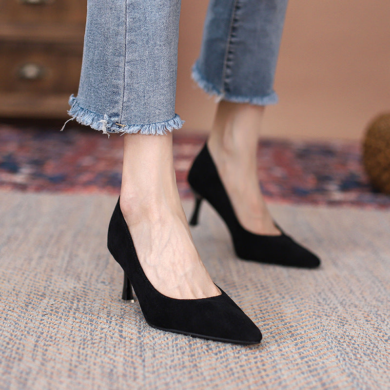 Size High Stiletto Pointed Toe Design Sense Niche Women's Shoes