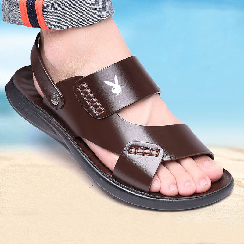 Sandalias de estilo coreano con plataforma de playa para hombres únicas