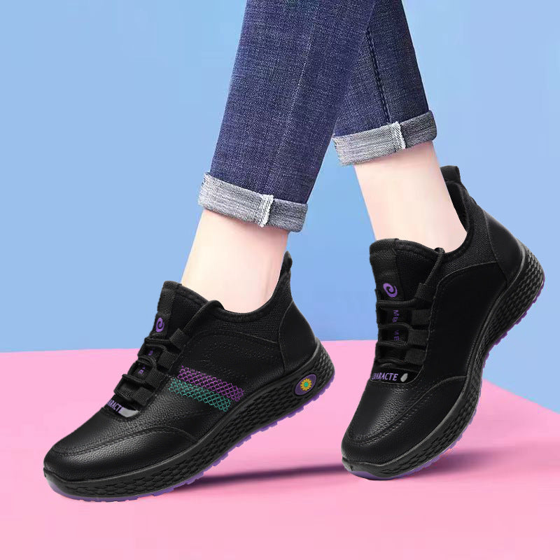 Chaussures décontractées confortables en tissu ancien imperméable pour femmes