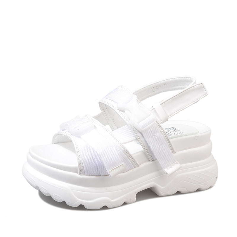 Stil Strandurlaub Römische Sport Plateau Sandalen