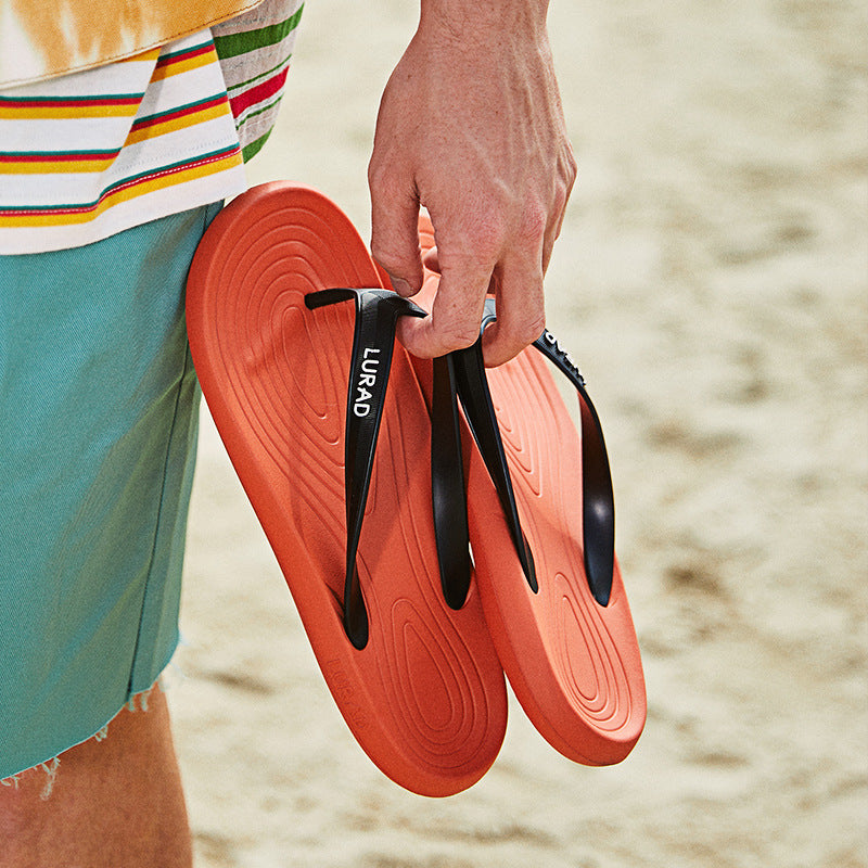 Women's & Men's Flip-flops Summer Outerwear For Rubber Beach Flip Flops
