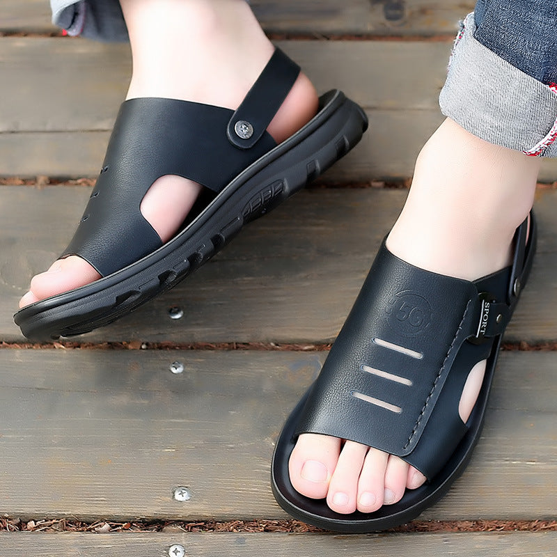 Unique Men's Beach Korean Versatile Dual-use Sandals