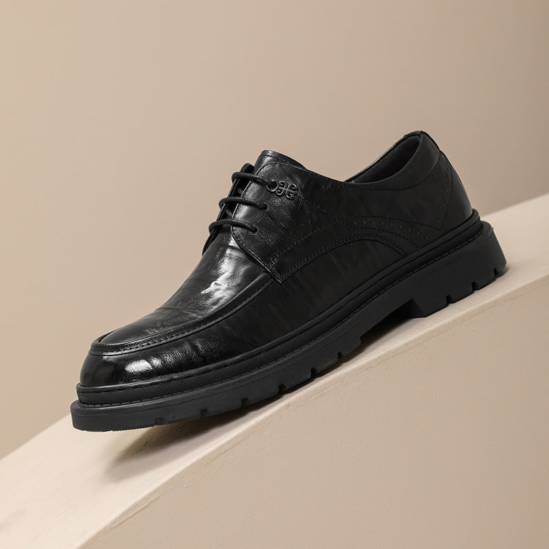 Men's Business Formal Wear Platform Non-slip Leather Shoes