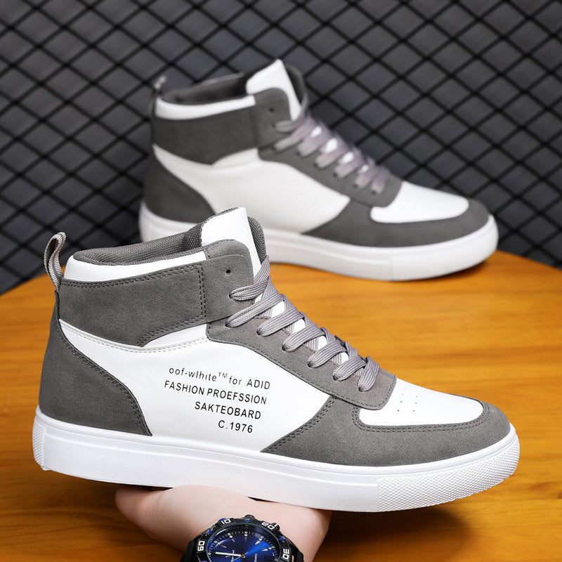 Men's Korean Style Trendy High Top Board Men's Shoes