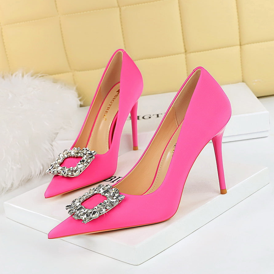 Women's Banquet High Stiletto Shallow Mouth Pointed Women's Shoes