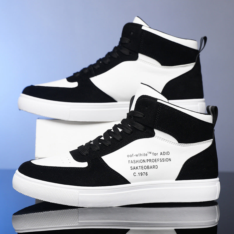 Men's Korean Style Trendy High Top Board Men's Shoes