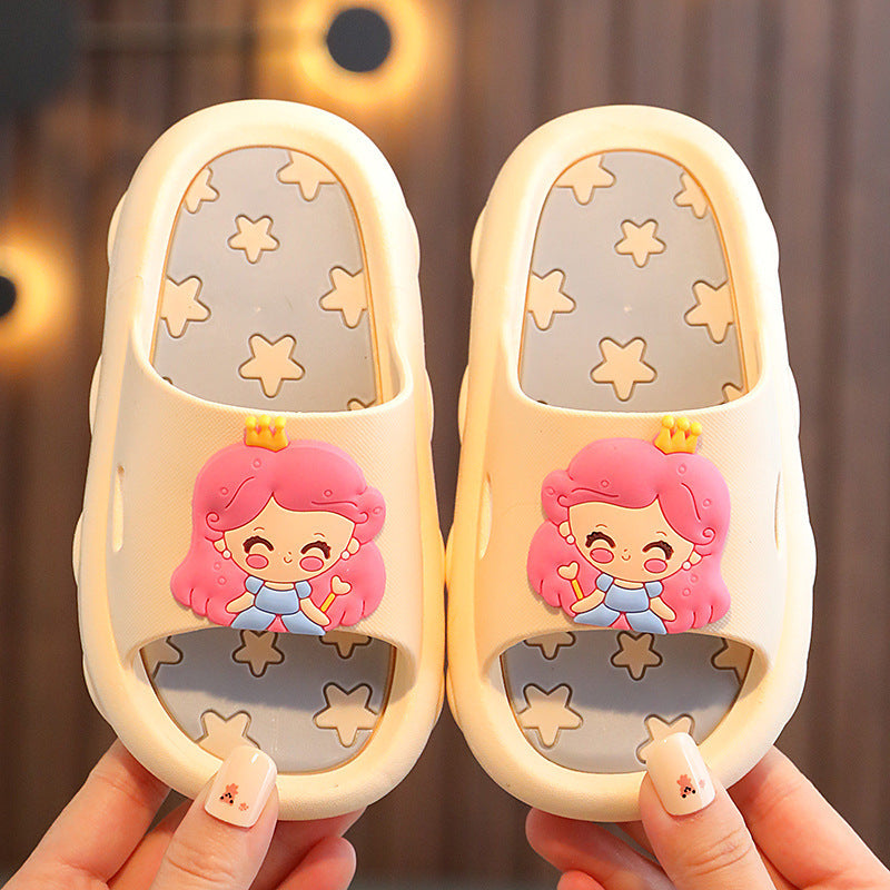 Sandales d'été pour garçons avec motif princesse de dessin animé mignon pour enfants