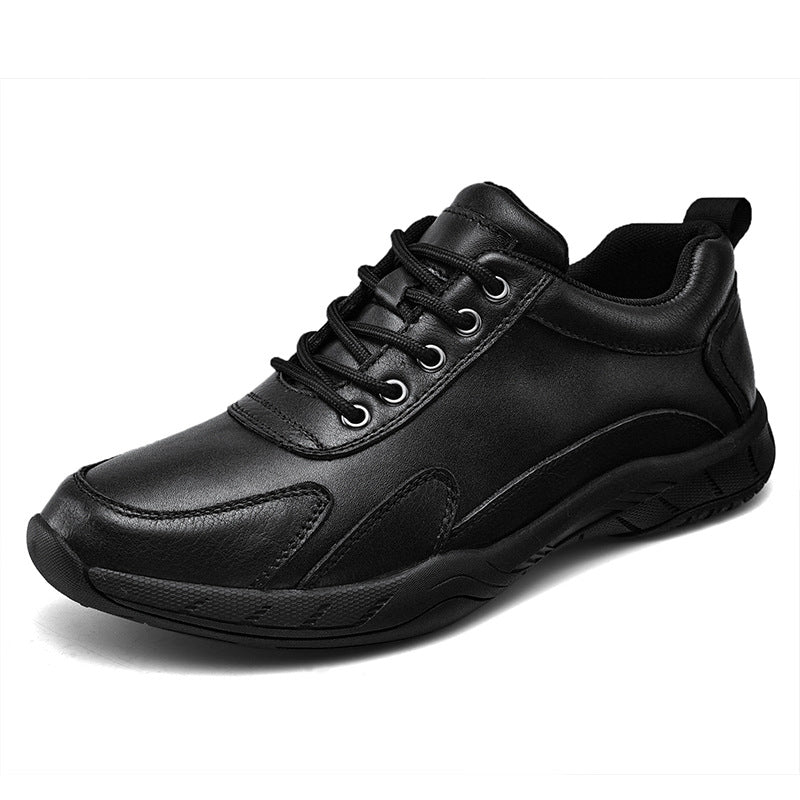 Men's Sports Soft Bottom Breathable Travel Hollow Leather Shoes