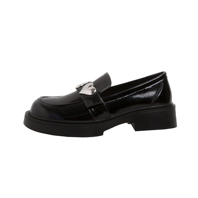 Damen Stil Herbst Retro Kleine Erhöhte Single Layer Loafers