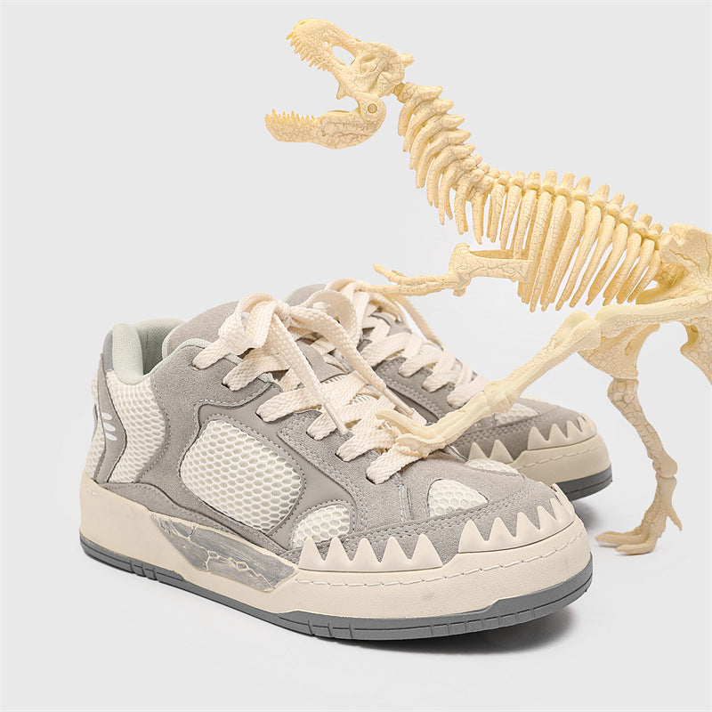 Women's & Men's Bread Niche Lovers Dinosaur Retro Trendy Sneakers