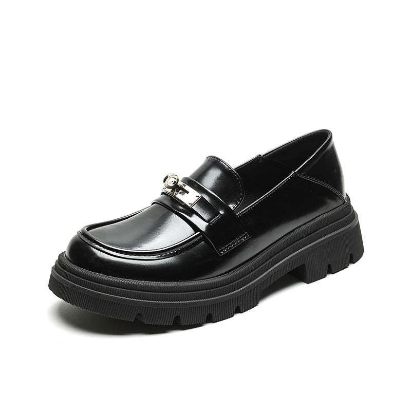 Women's Style Retro Slip-on Platform Thick Soft Loafers