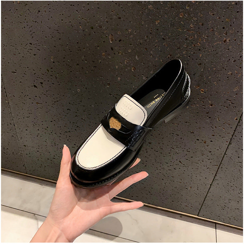 Handmade Gold Coin Female Flat Bottom Loafers