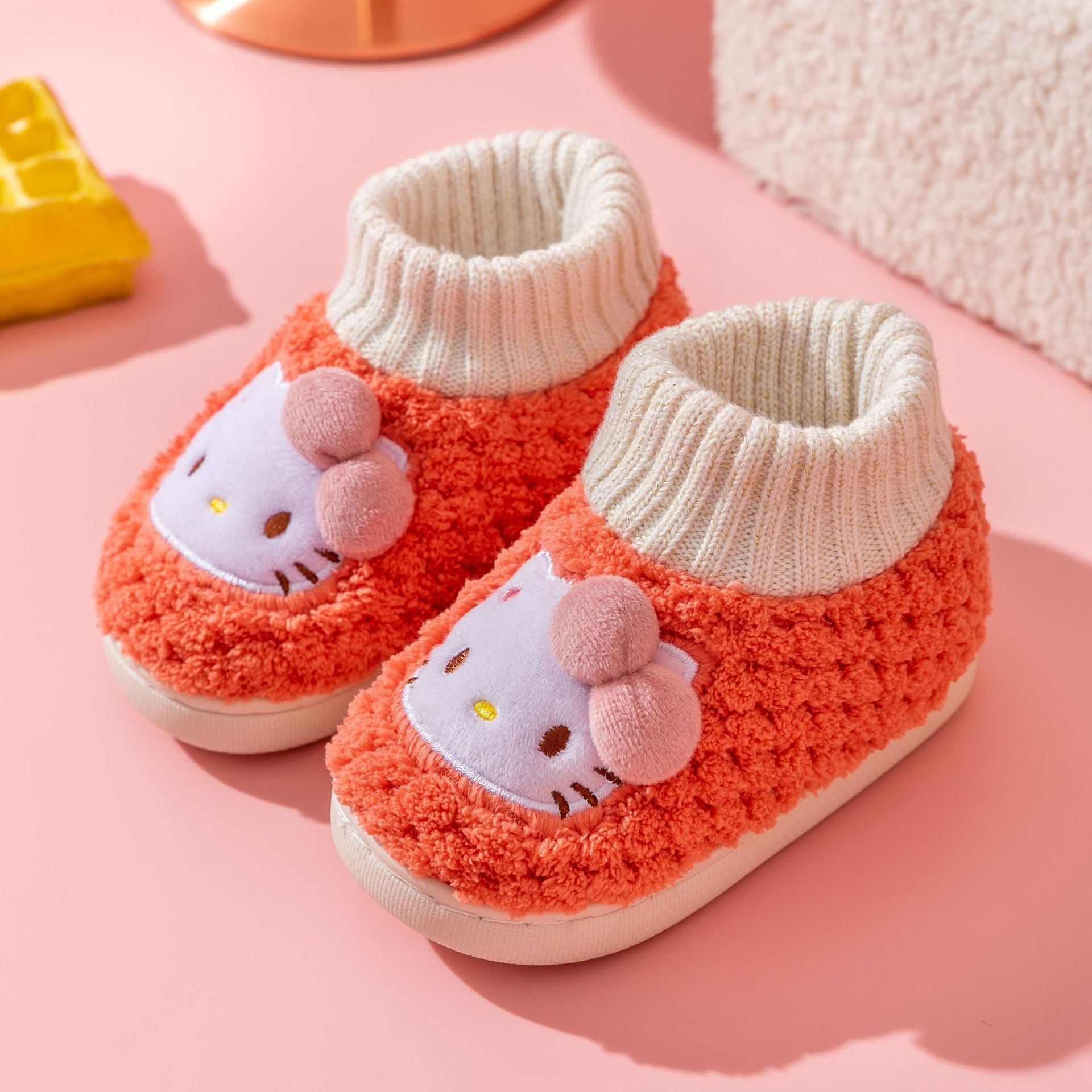 Chaussures chaudes et mignonnes en coton Hello Kitty pour enfants