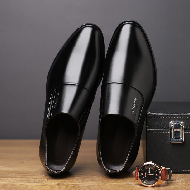 Glamorous Men's Formal Breathable Elevator Invisible Leather Shoes