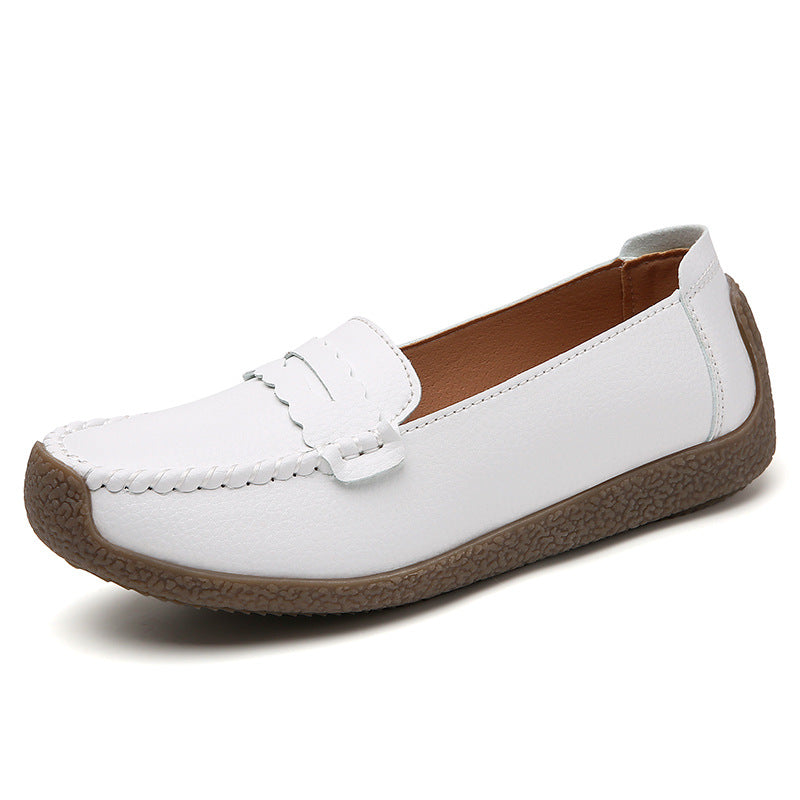 Women's Breathable Soft Bottom White Large Size Casual Shoes