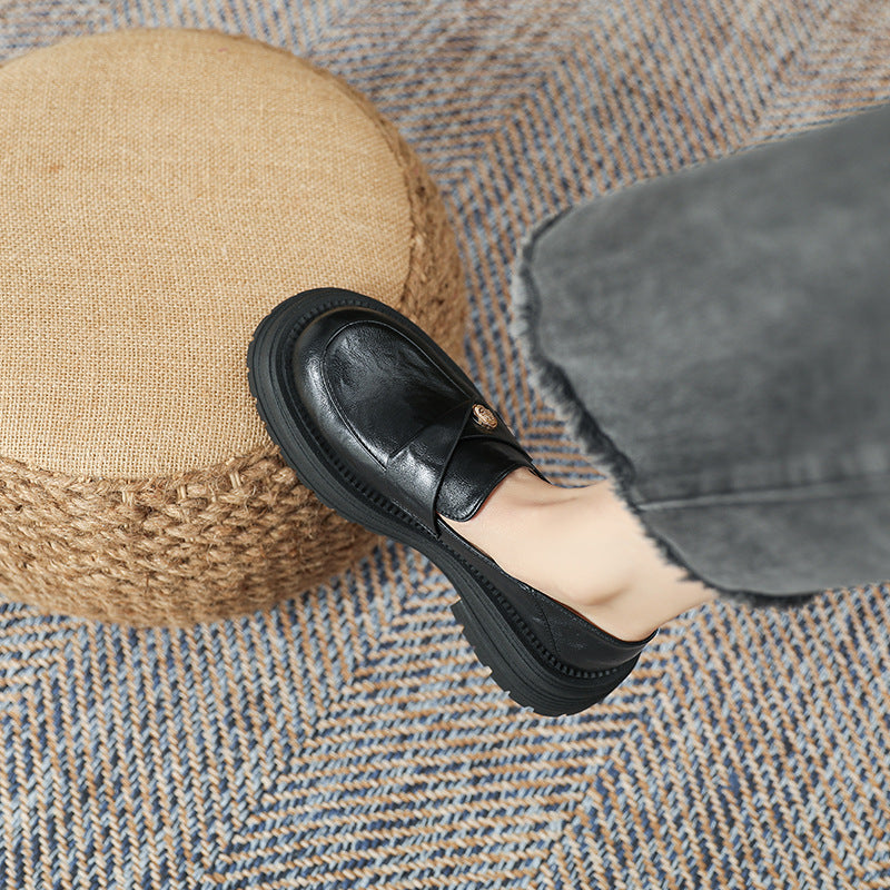 Hochwertige, süße, coole Loafer im britischen Stil für den Frühling für Damen