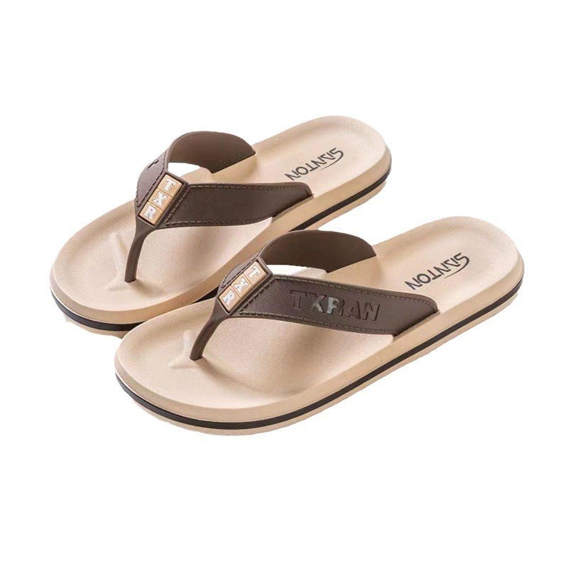 Men's Summer Flip-flops Thick Bottom Out Simple Flip Flops