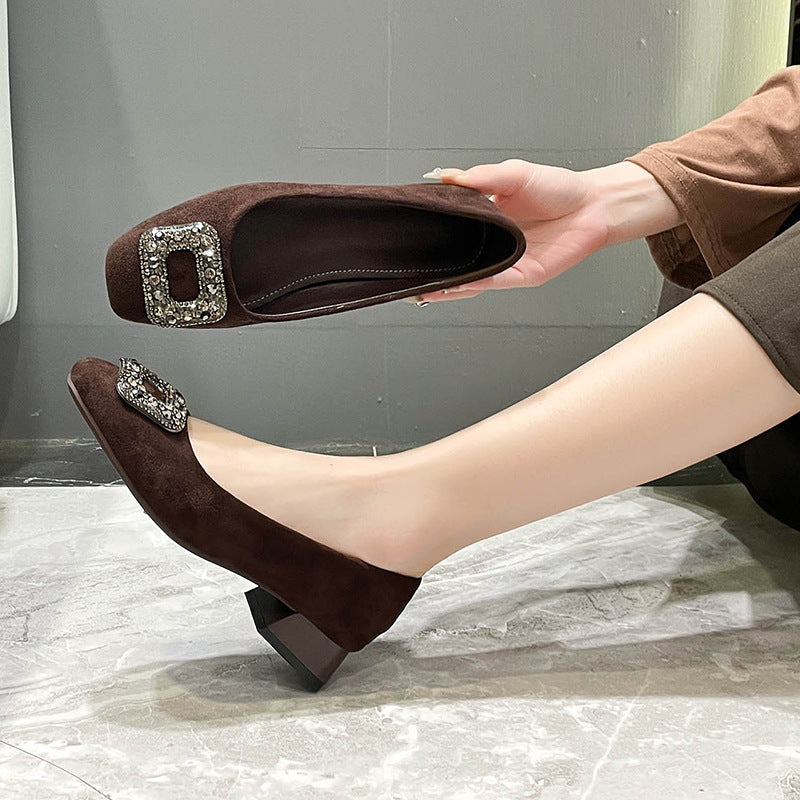 Women's Toe Low Female Commuter Low-cut Rhinestone Women's Shoes