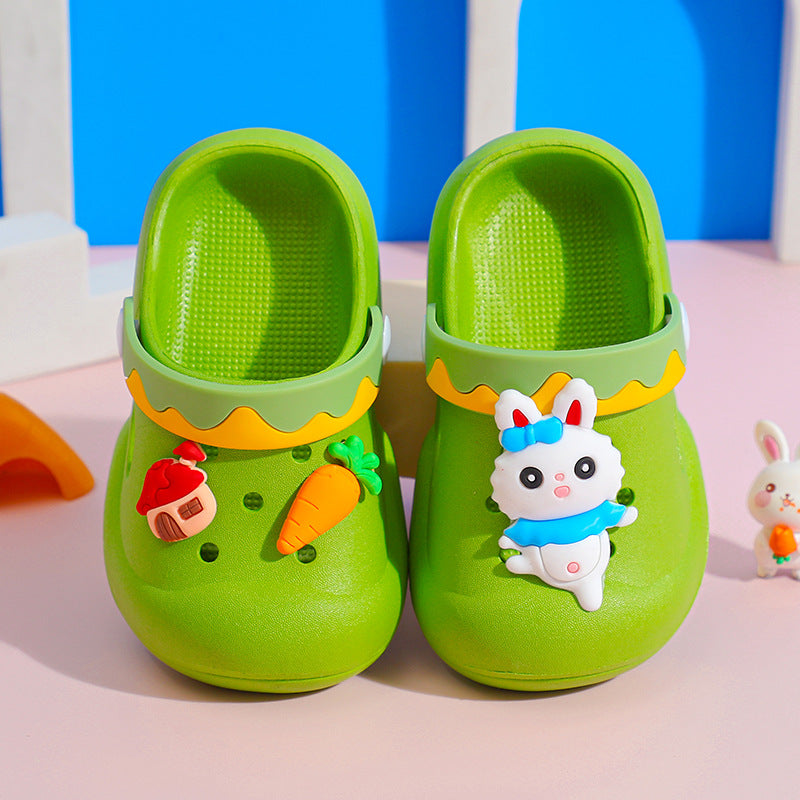 Children's Summer Home Soft Bottom Cartoon Boy Hole Kid's Shoes