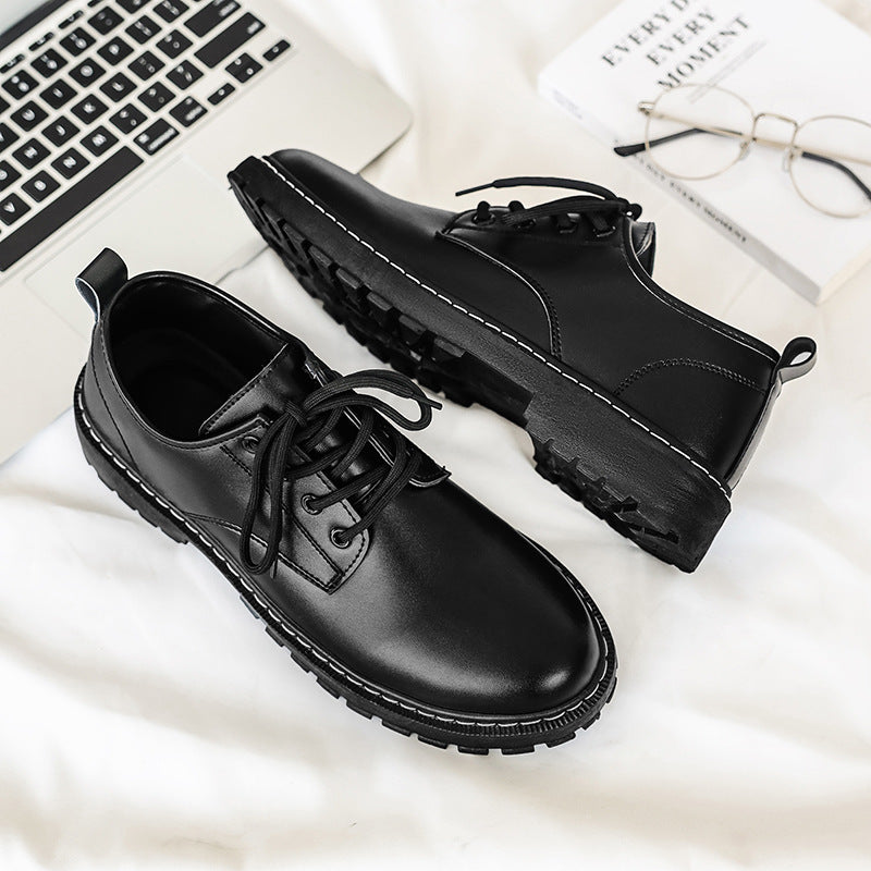 Zapatos de cuero Formal de negocios de estilo británico negro transpirable para hombres