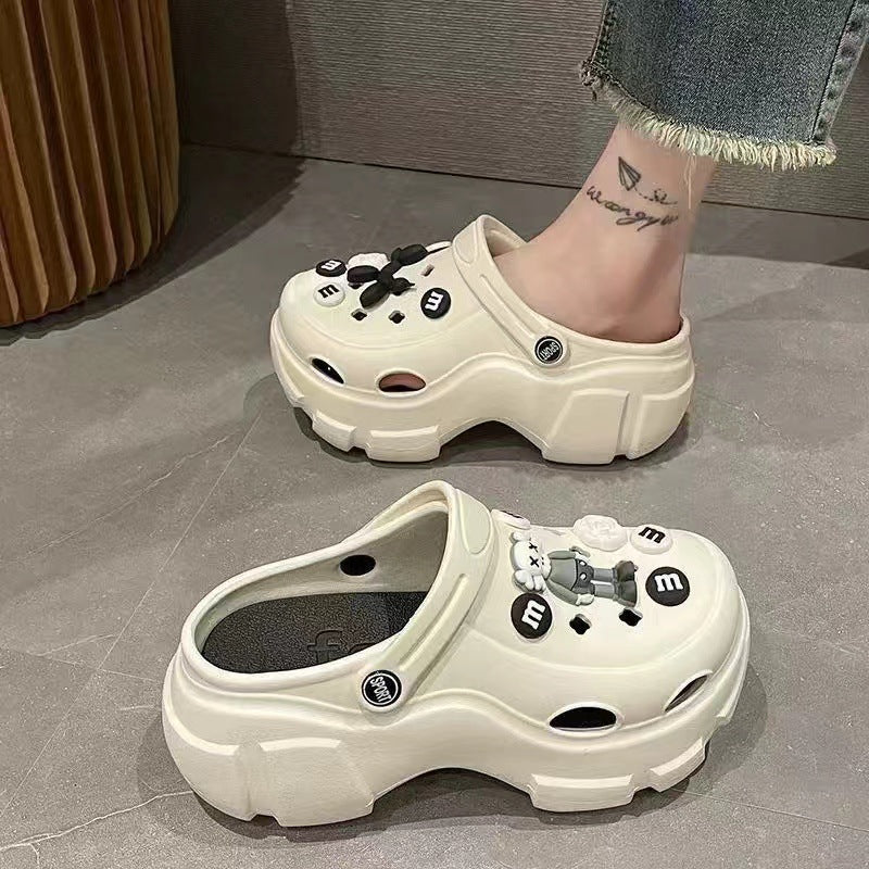 Women's Thick Bottom Cartoon Dog Outdoor Summer Women's Shoes