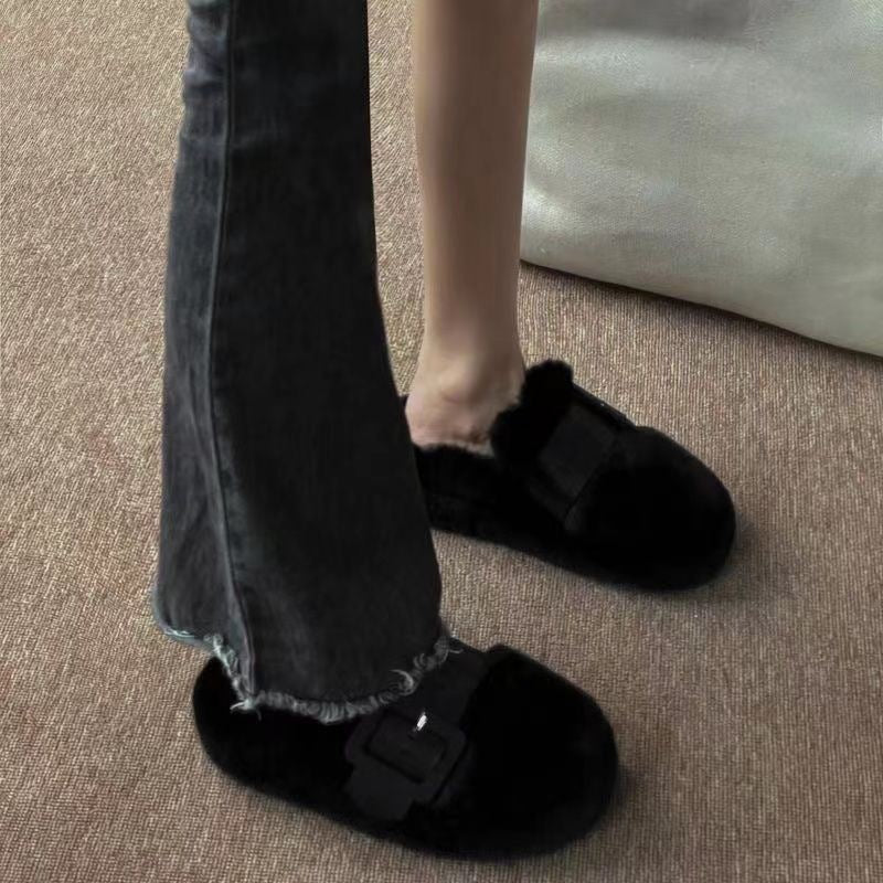 Women's Cap Semi Outer Wear Net Wool Sandals