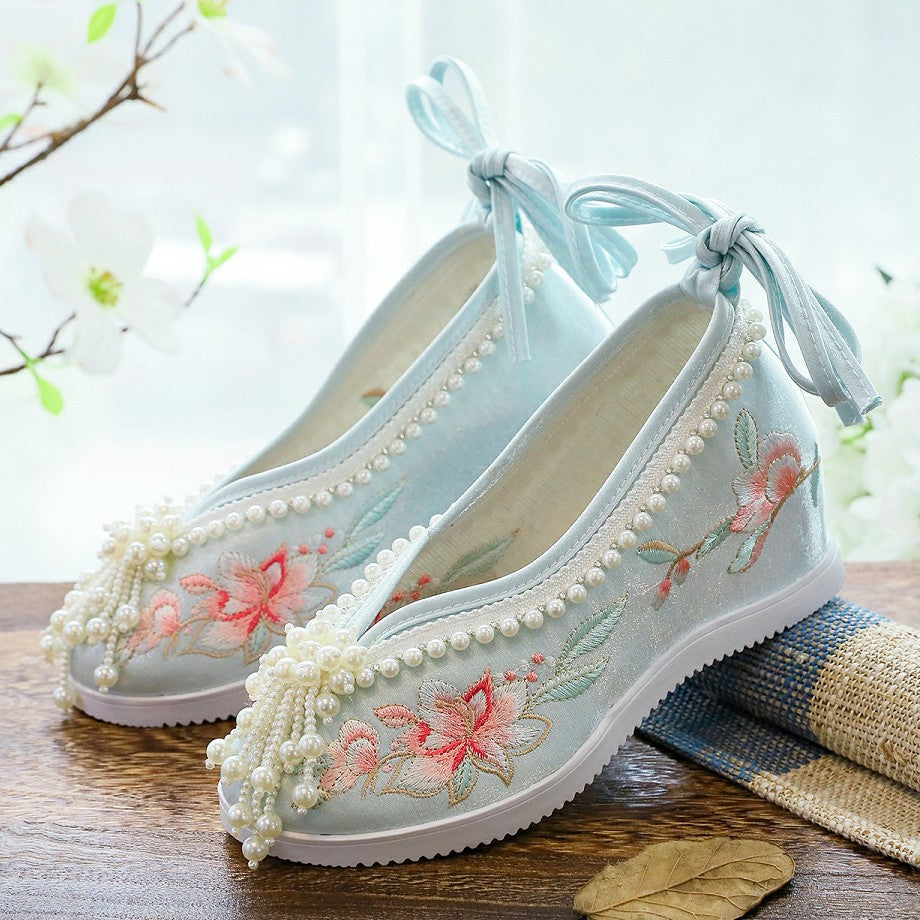Zapatos de lona invisibles de estilo antiguo de Huayang para mujer