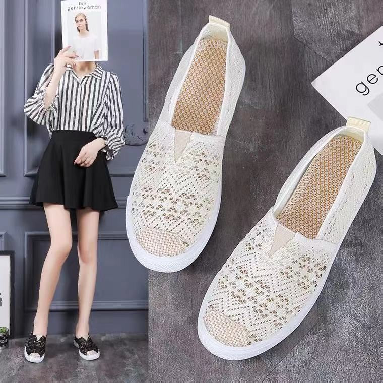 Women's Mesh Surface Summer Old Cloth Pumps Canvas Shoes