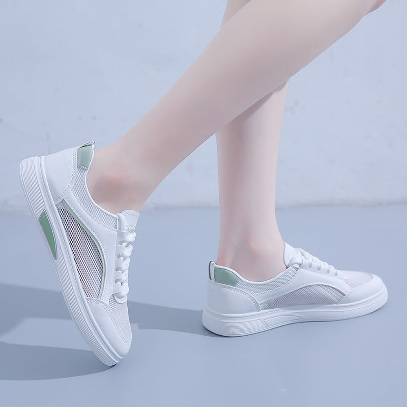 Chaussures décontractées polyvalentes à surface en maille creuse de style coréen pour femmes
