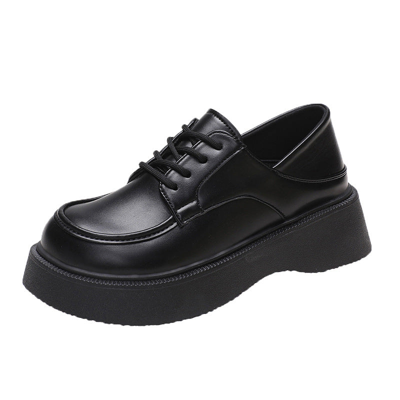 Damen Plateau Frühlings-College-Loafer im britischen Stil