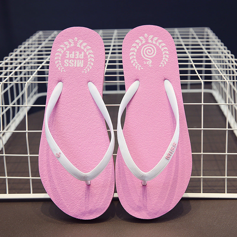 Women's Wear Korean Style Flat Flip-flop Seaside Sandals