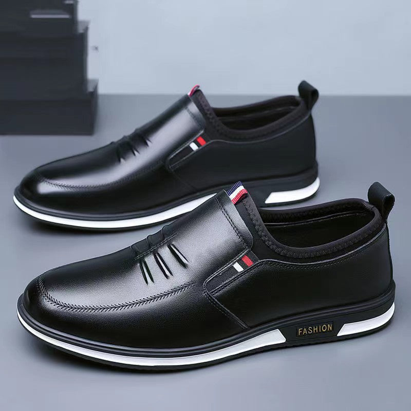 Men's Non-slip Wear-resistant Soft Bottom Slip-on Lazy Leather Shoes