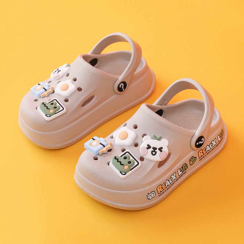 Children's Rabbit Cute Cartoon Labeling Big Hole Kid's Shoes