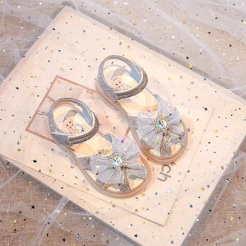 Elsa Summer Princess Toe Box Soft Bottom Sandals