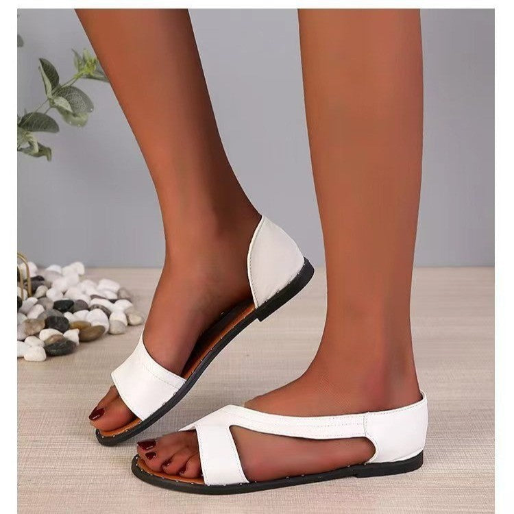 Women's Summer Plus Size Peep Toe Flat Sandals