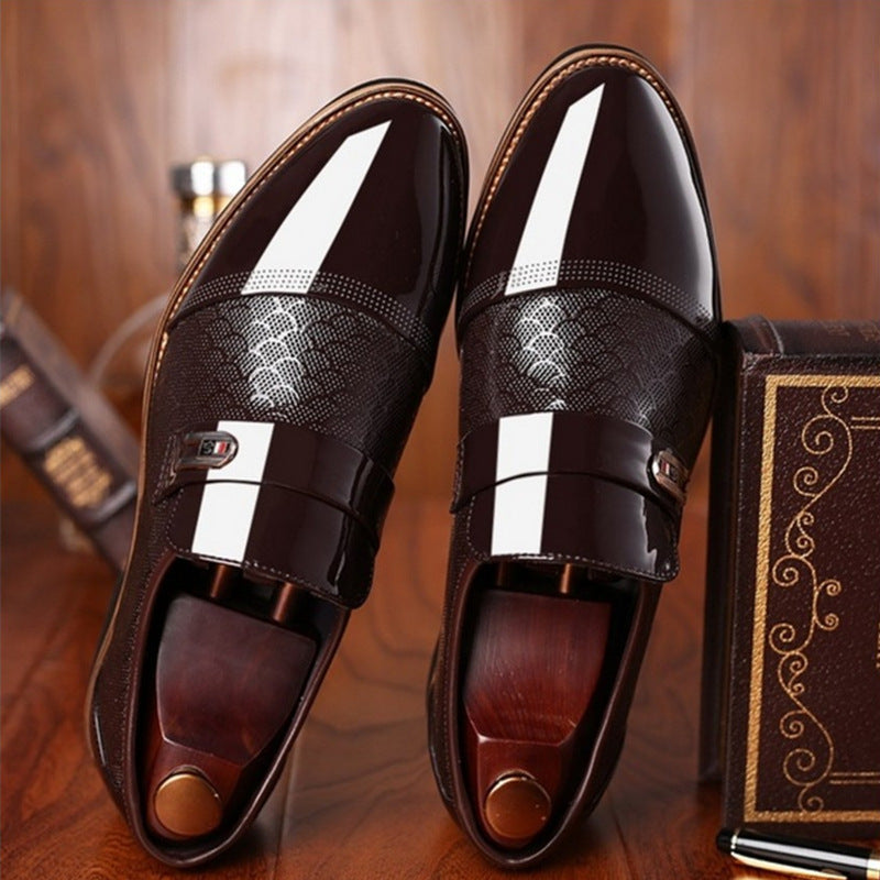 Zapatos de cuero grandes en relieve de Aufu bonitos para hombre