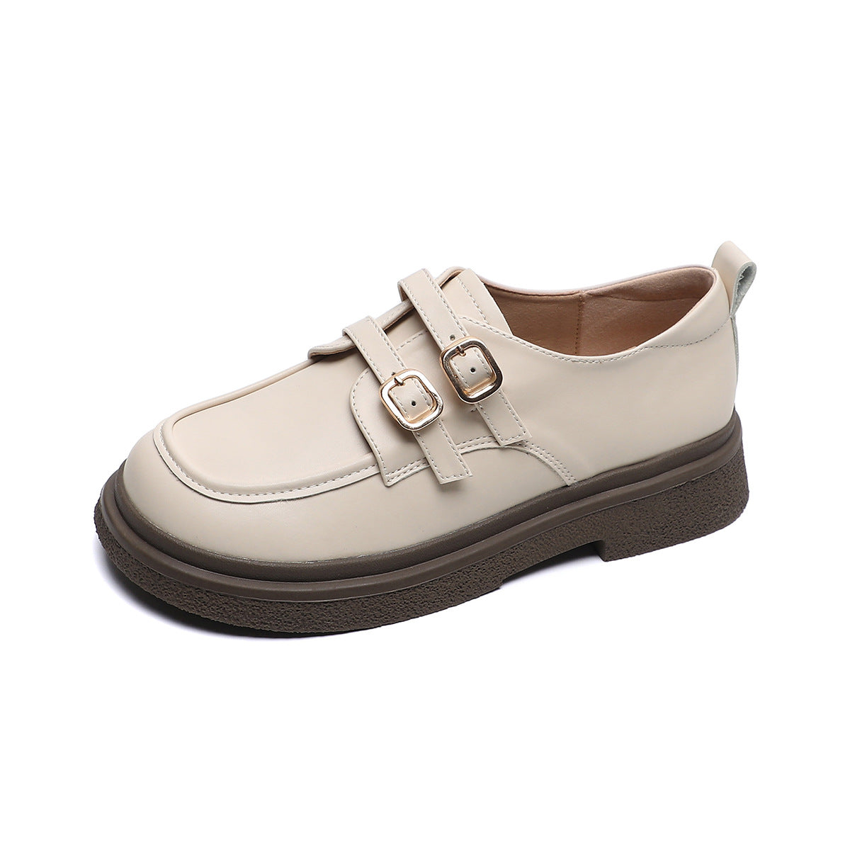 Damen-Loafer im britischen Stil mit Plateau-Retro-Sohle und weicher Sohle