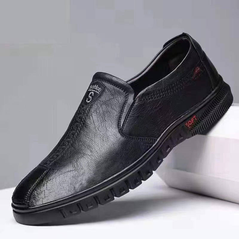 Elegant Cool Men's Slip-on Soft Bottom Leather Shoes