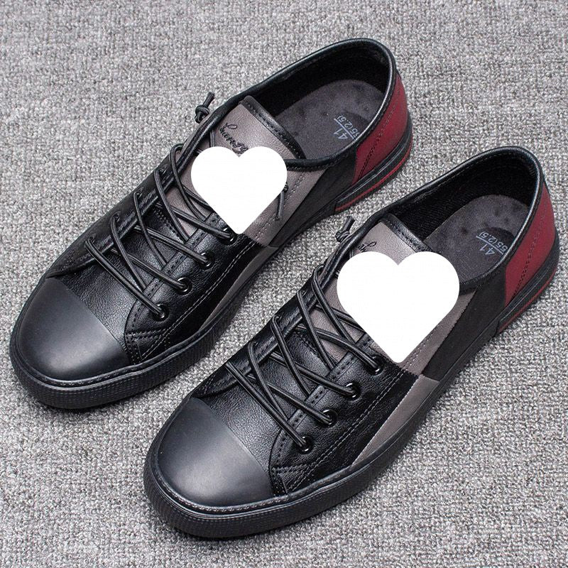 Herren Frühling Koreanische Mode Farblich passende Skateboard Sneakers