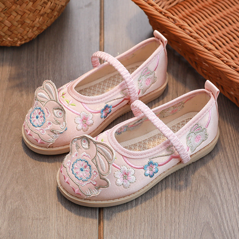 Women's & Children's Han Chinese Costume Style Skirt Embroidered Kid's Shoes