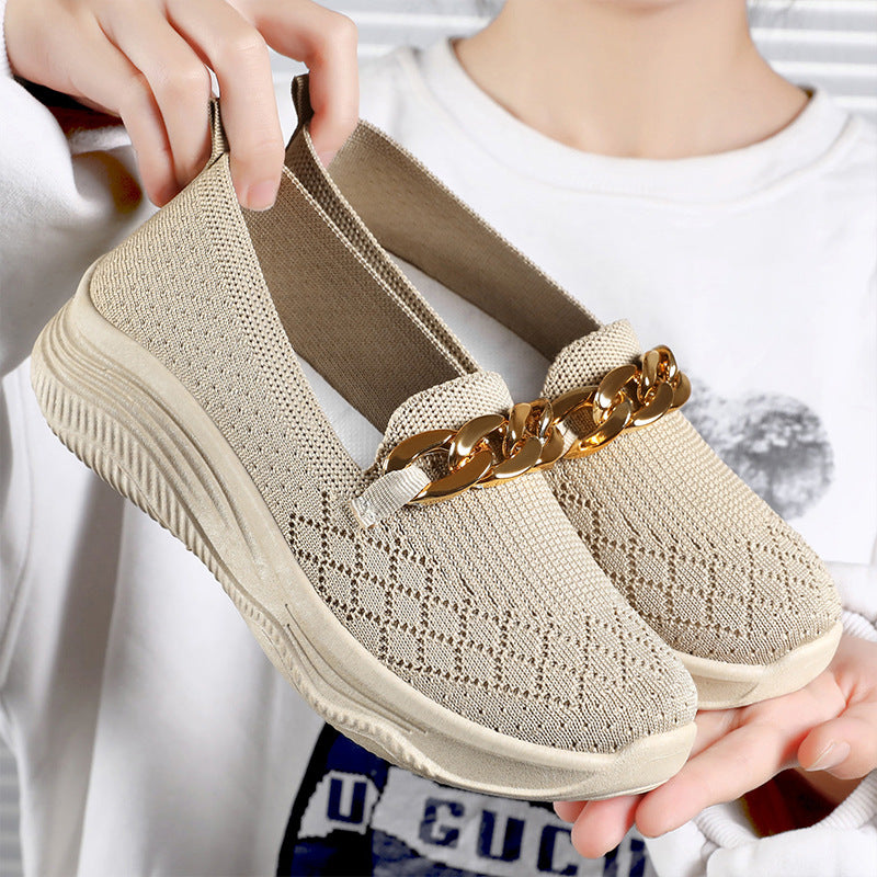 Women's Spring Breathable Korean Style Trendy Platform Loafers