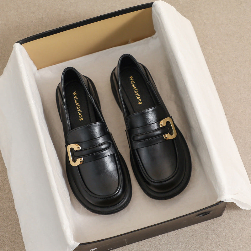 Women's Slip-on Vintage British Style Soft Bottom Leather Shoes