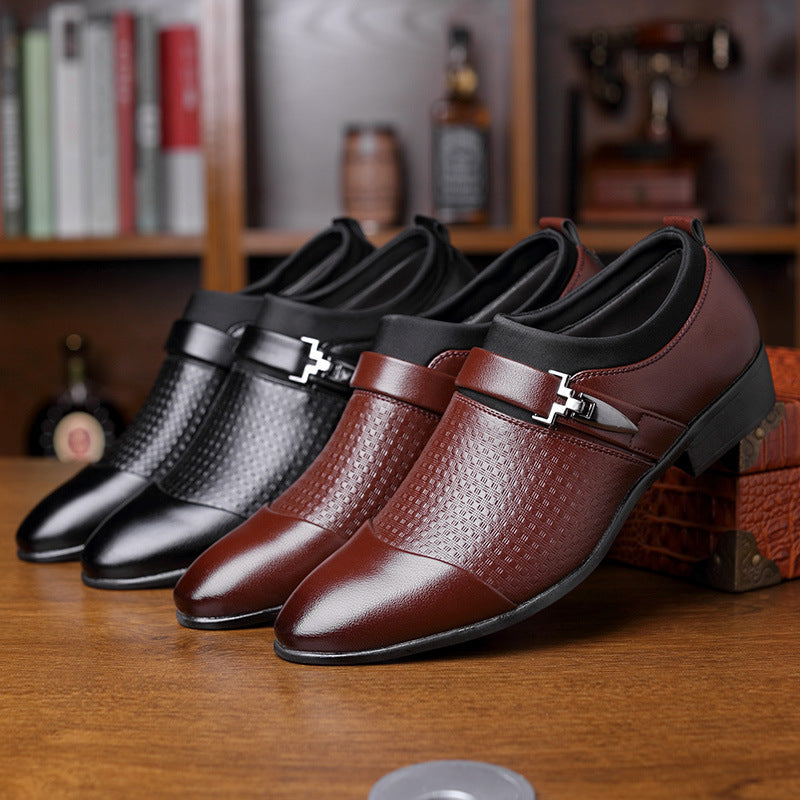 Zapatos de cuero de moda de talla grande formales de negocios de otoño para hombres